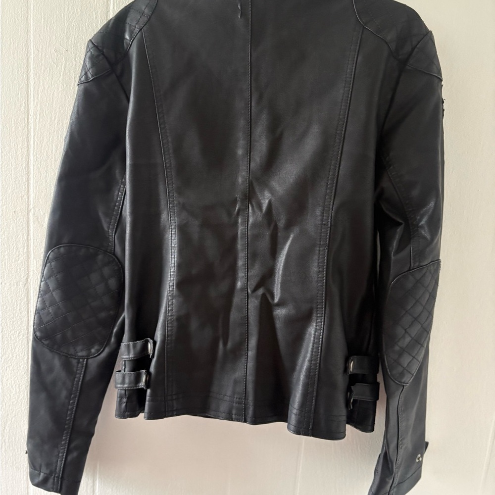 French Connection Black Leather Jacket - Picture 5 of 10